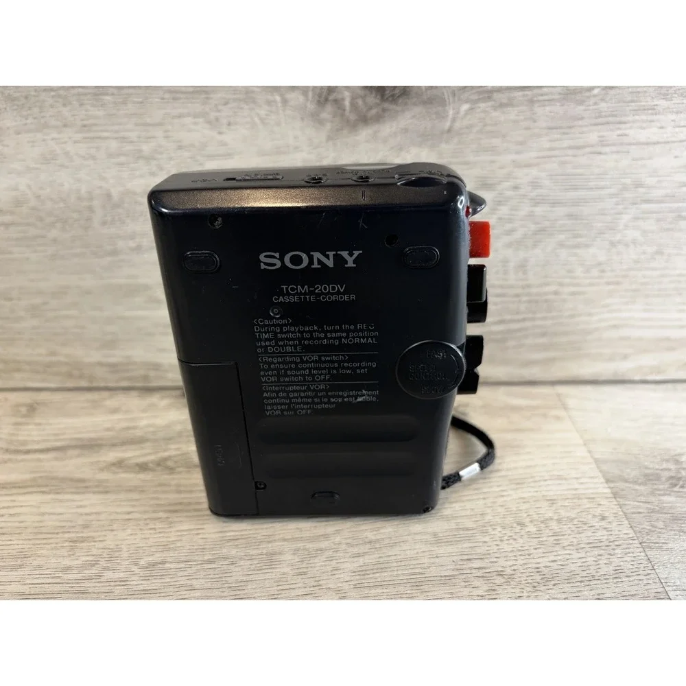 Sony TCM-20DV Voice Recorder Cassette-Corder 2x REC TIME VOR Clear Voice WORKS